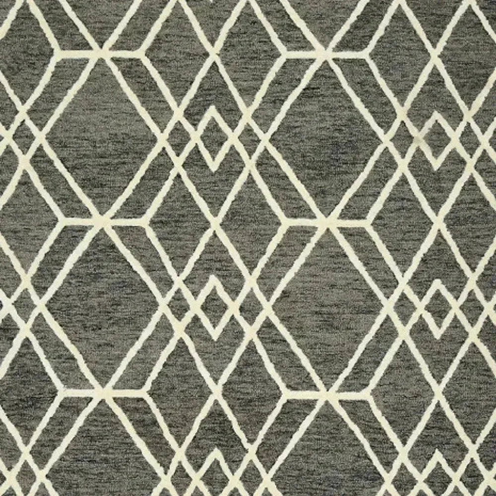 Vista Duncan Taupe Hand-Hooked Wool Area Rug 5'x8'