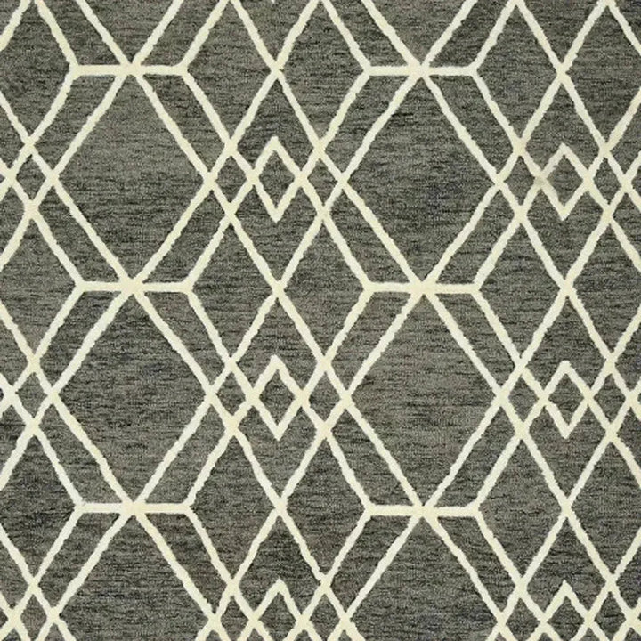 Vista Duncan Taupe Hand-Hooked Wool Area Rug 5'x8'