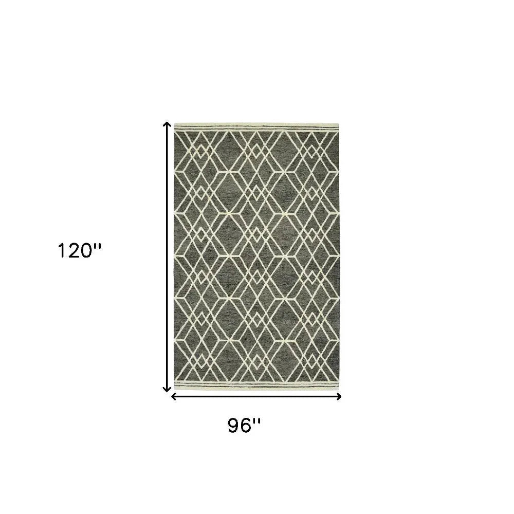 Vista Duncan Taupe Hand-Hooked Wool Area Rug 8'x10'