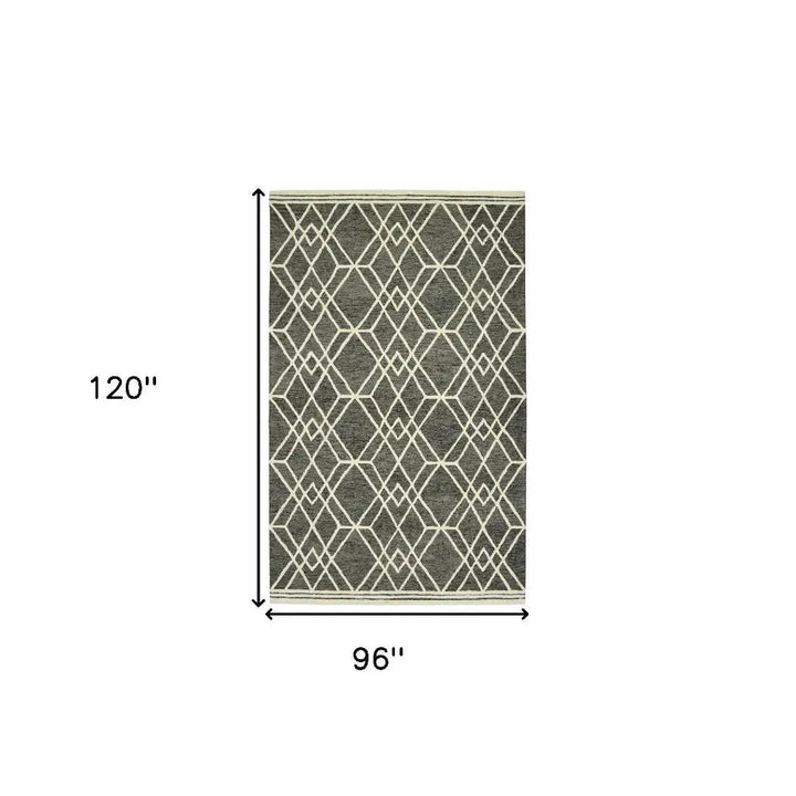 Vista Duncan Taupe Hand-Hooked Wool Area Rug 8'x10'