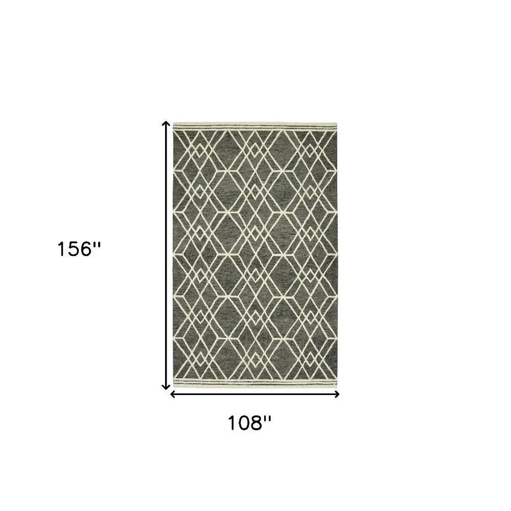 Vista Duncan Taupe Hand-Hooked Wool Area Rug 9'x13'