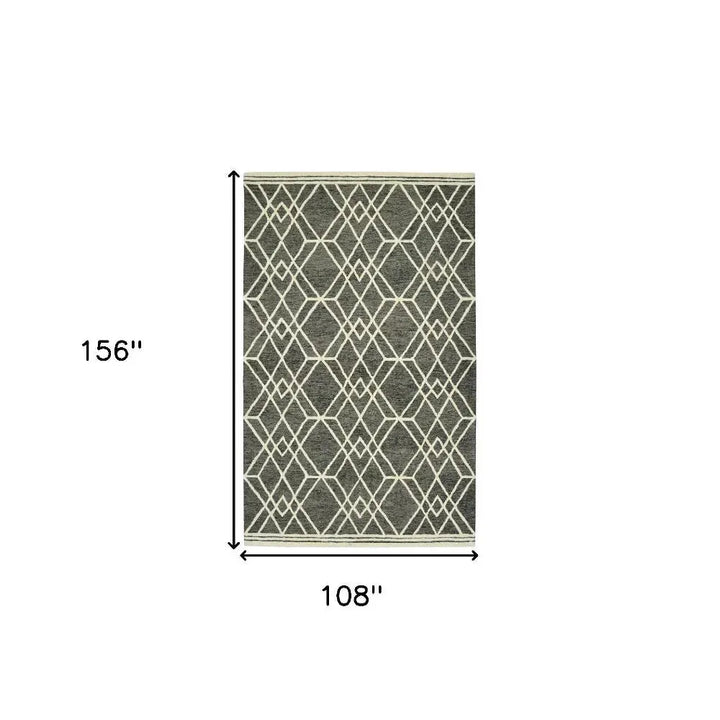 Vista Duncan Taupe Hand-Hooked Wool Area Rug 9'x13'