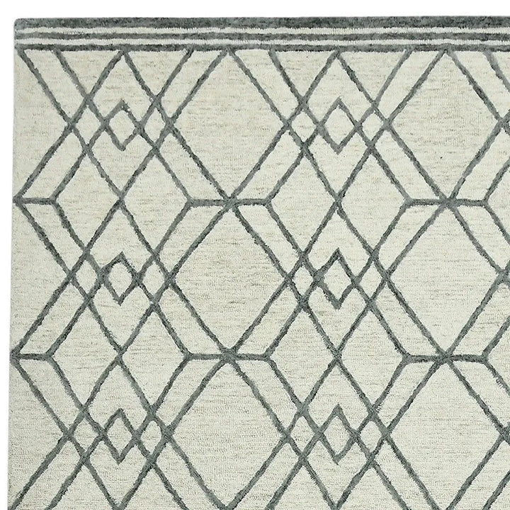 Vista Duncan Ivory Hand-Hooked Wool Area Rug 5'x8'