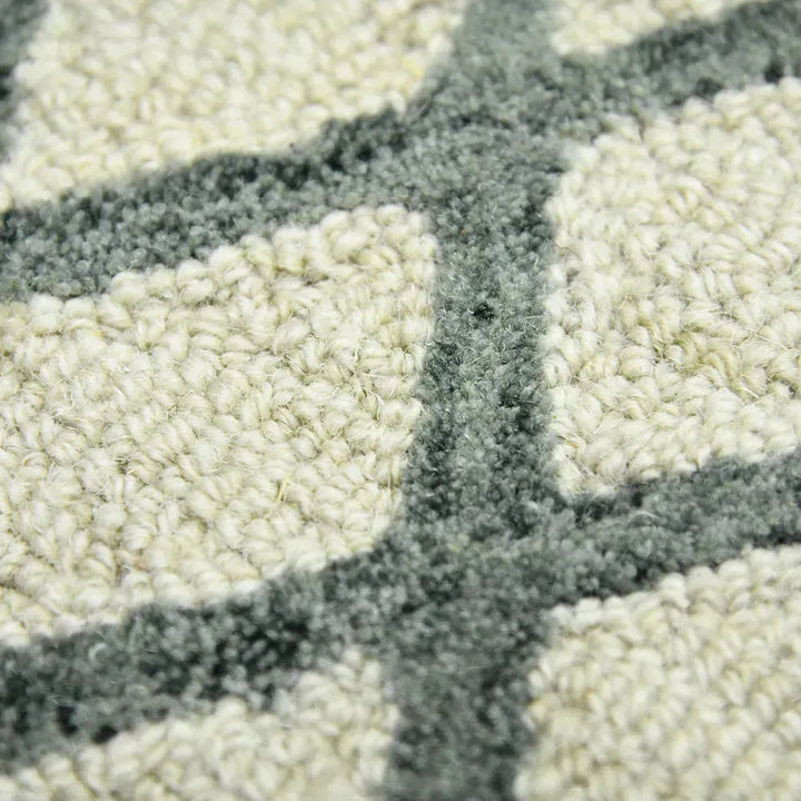 Vista Duncan Ivory Hand-Hooked Wool Area Rug 9'x13'