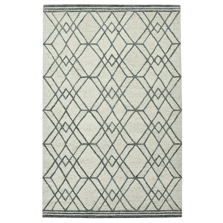Vista Duncan Ivory Hand-Hooked Wool Area Rug 9'x13'