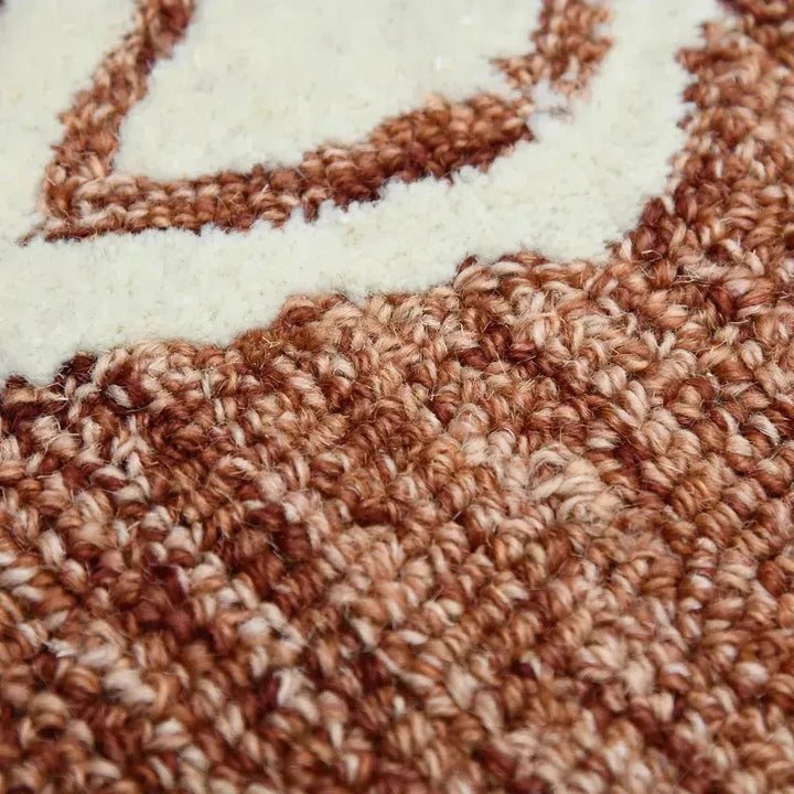 Vista Raton Sienna Hand-Hooked Wool Area Rug 5'x8'