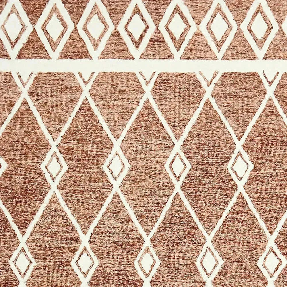 Vista Raton Sienna Hand-Hooked Wool Area Rug 5'x8'