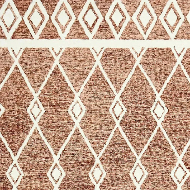 Vista Raton Sienna Hand-Hooked Wool Area Rug 5'x8'