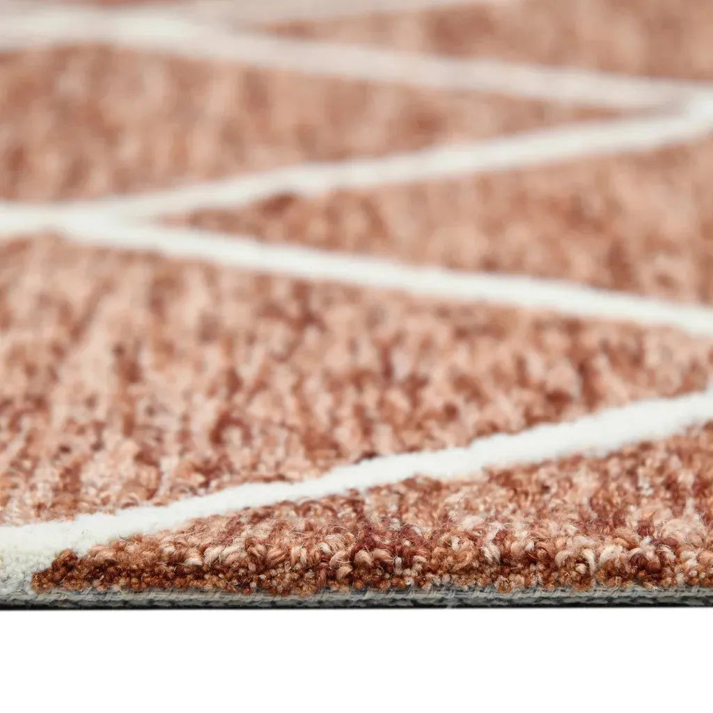 Vista Raton Sienna Hand-Hooked Wool Area Rug 8'x10'