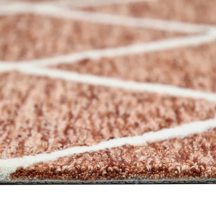 Vista Raton Sienna Hand-Hooked Wool Area Rug 8'x10'