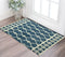 Vista Raton Navy Hand-Hooked Wool Area Rug 2'x3'