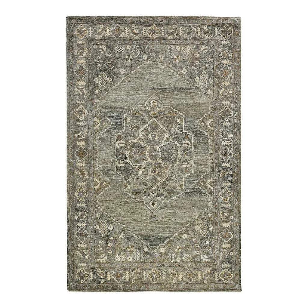 Vestige Kersey Brown Hand-Tufted Wool Blend Area Rug 2'x3'