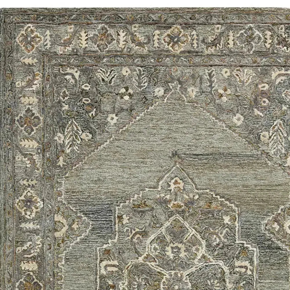 Vestige Kersey Brown Hand-Tufted Wool Blend Area Rug 9'x13'