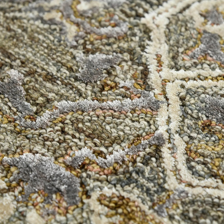 Vestige Kersey Brown Hand-Tufted Wool Blend Area Rug 5'x7'6"