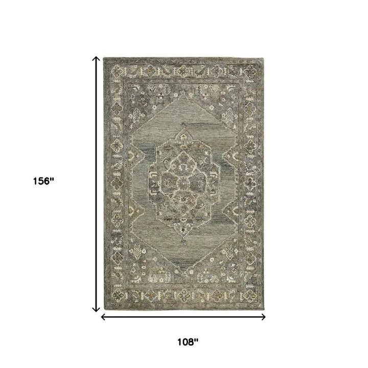 Vestige Kersey Brown Hand-Tufted Wool Blend Area Rug 9'x13'