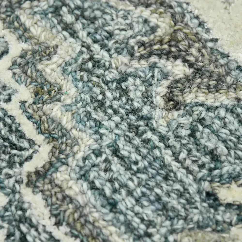 Vestige Jericha Blue Hand-Tufted Wool Blend Area Rug 5'x7'6"