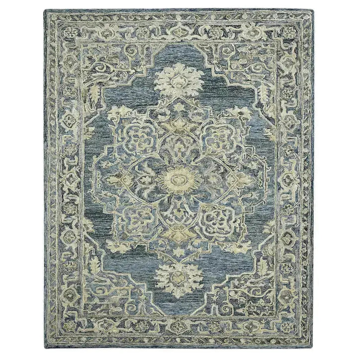 Vestige Nucia Blue/Taupe Hand-Tufted Wool Blend Area Rug 8'x10'