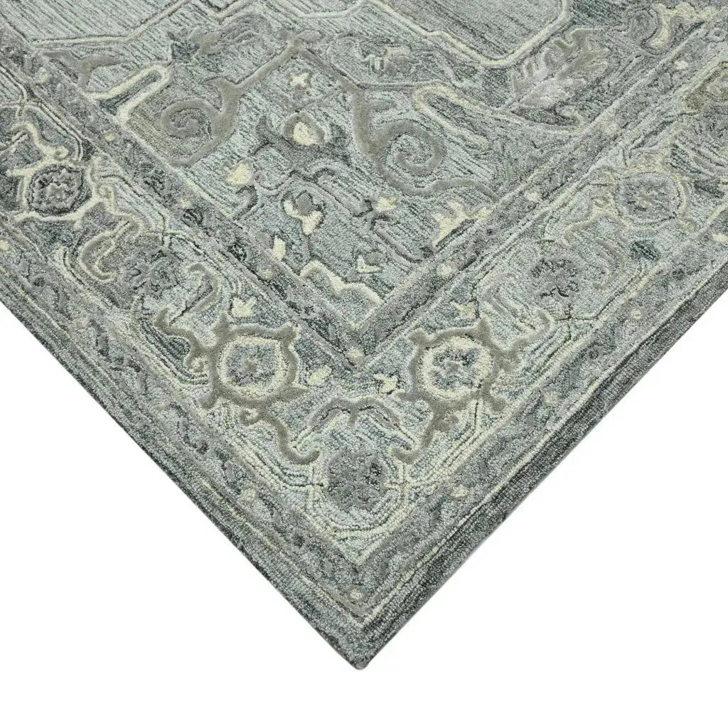 Vestige Nucia Gray Hand-Tufted Wool Blend Area Rug 5'x7'6"