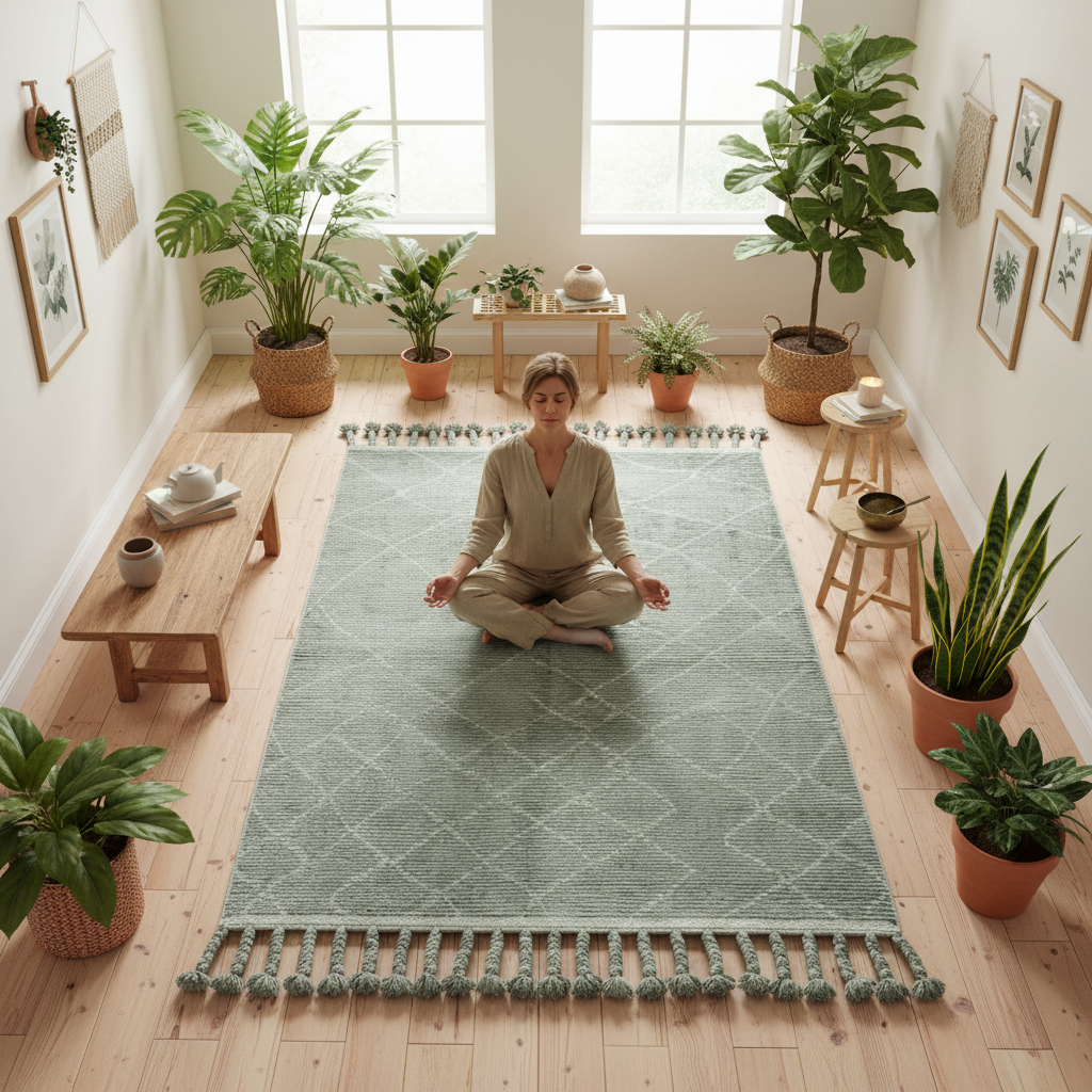 Transitional Diamond Green/Gray/Ivory Area Rug