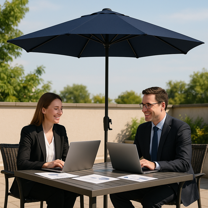 NavyTech Pro - 9ft Octagonal Market Umbrella with Rib Replacement Technology