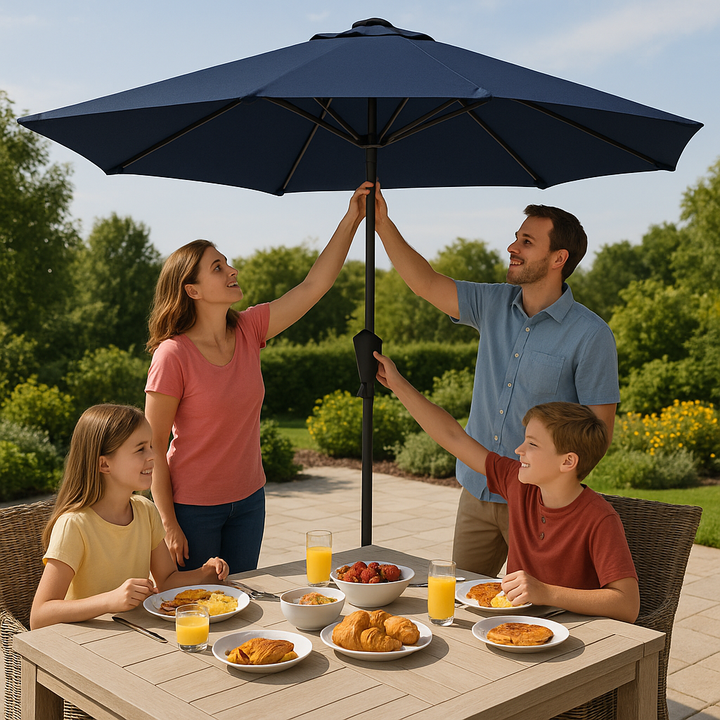 NavyTech Pro - 9ft Octagonal Market Umbrella with Rib Replacement Technology