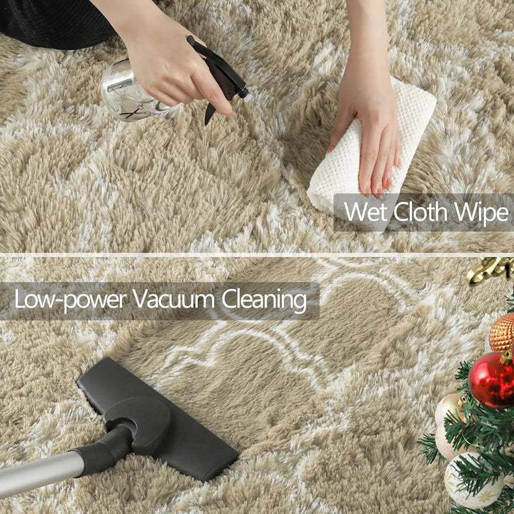 Large Shag Area Rugs for Bedroom Super Soft Plush Fluffy Carpets Living Room Rug Non-Slip Indoor Floor Rug for Kids Nursery Girl