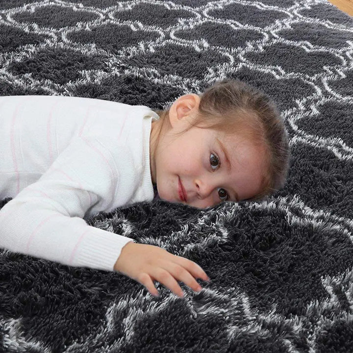 Large Shag Area Rugs for Bedroom Super Soft Plush Fluffy Carpets Living Room Rug Non-Slip Indoor Floor Rug for Kids Nursery Girl