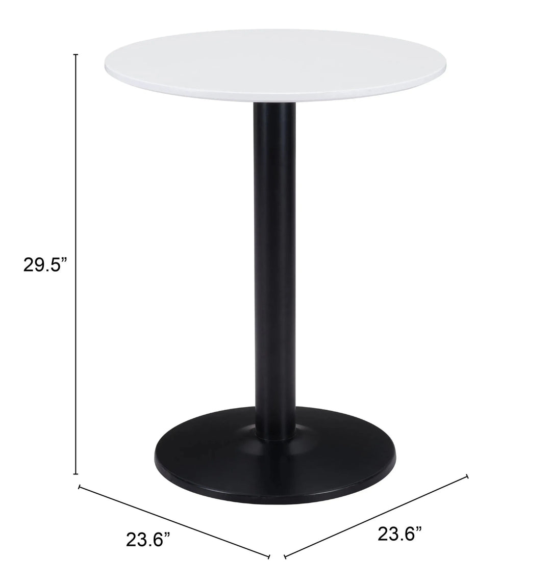 Alto Bistro Table White And Black