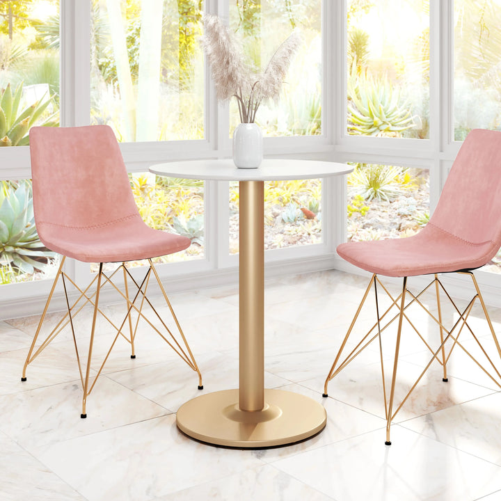 Alto Bistro Table White And Gold