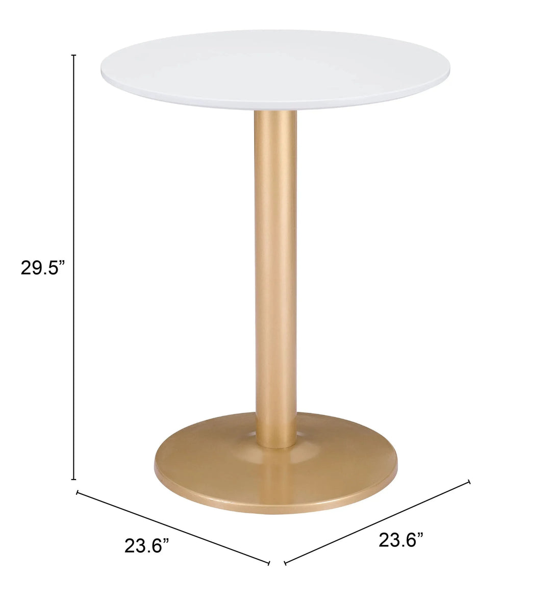 Alto Bistro Table White And Gold