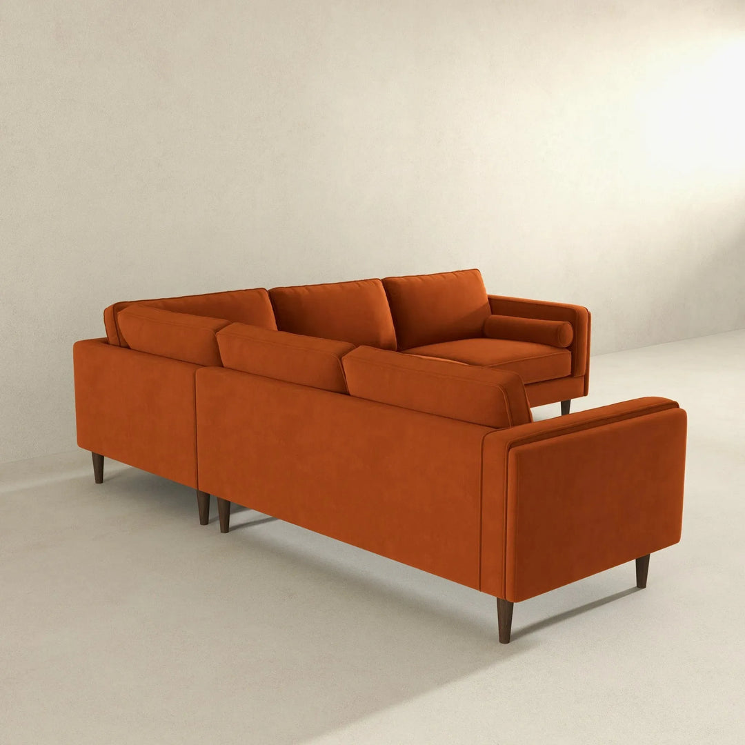 Amber Corner Sectional Sofa Orange