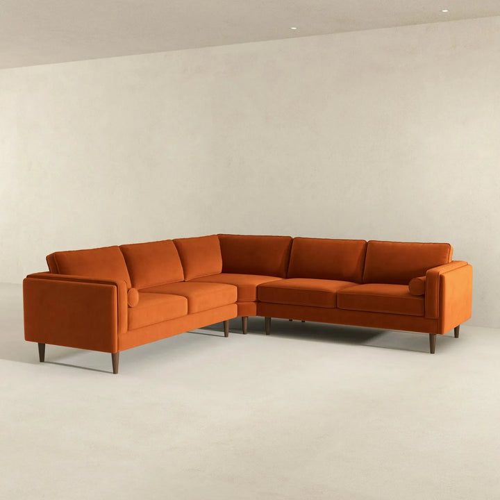 Amber Corner Sectional Sofa Orange
