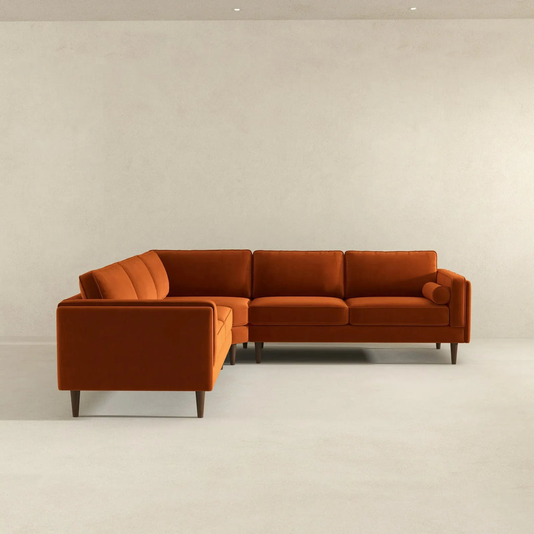 Amber Corner Sectional Sofa Orange