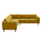 Amber Corner Sectional Sofa Yellow