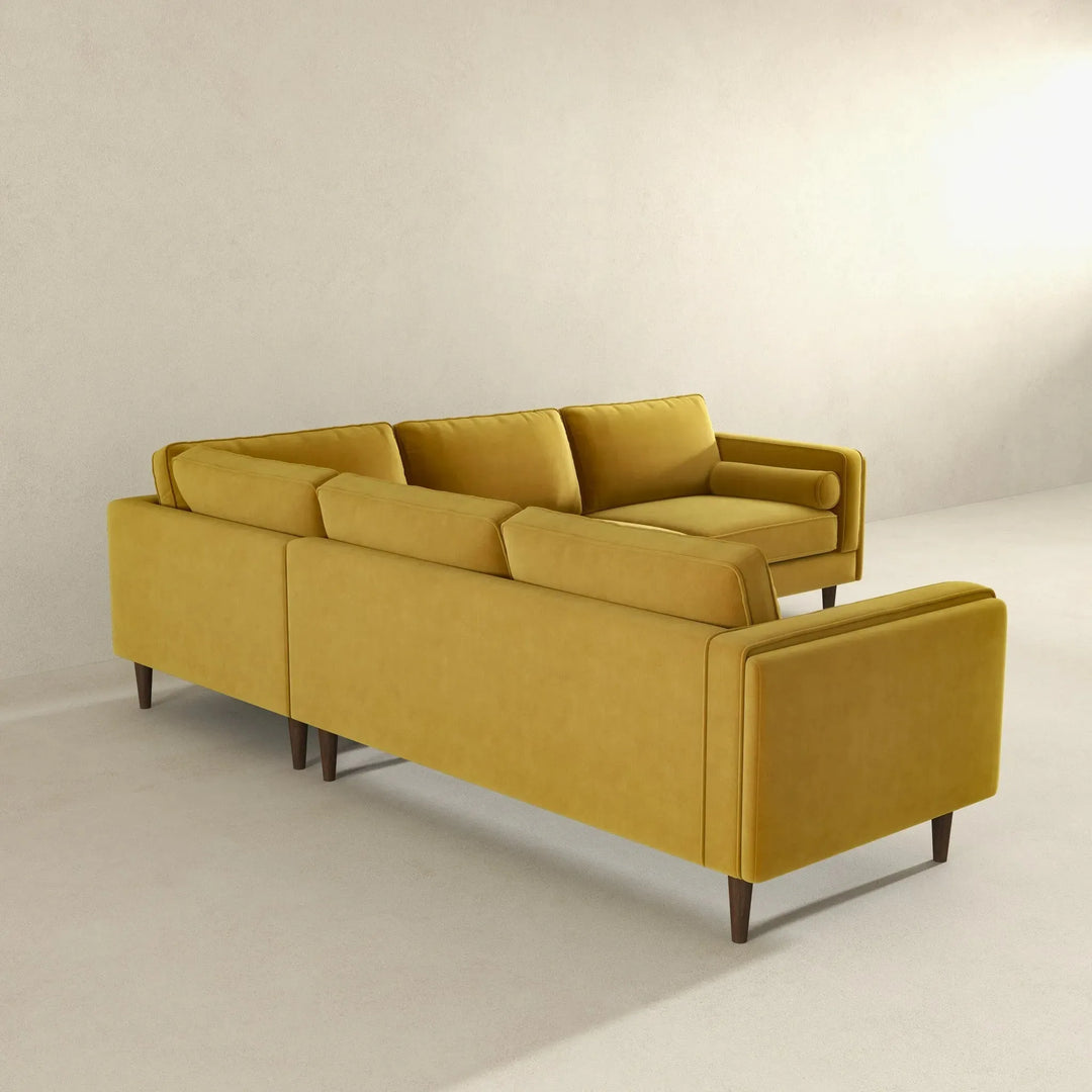 Amber Corner Sectional Sofa Yellow