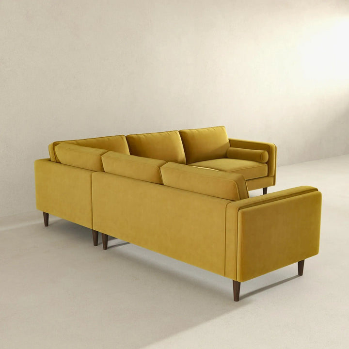 Amber Corner Sectional Sofa Yellow