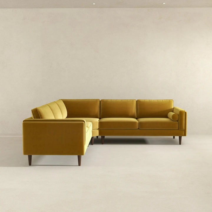 Amber Corner Sectional Sofa Yellow