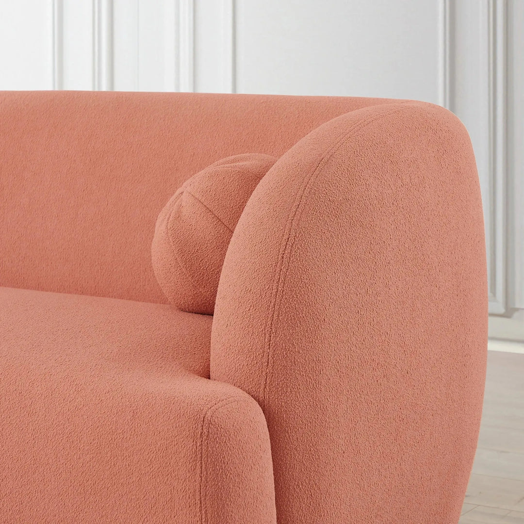 Anna French Boucle Sofa Pink