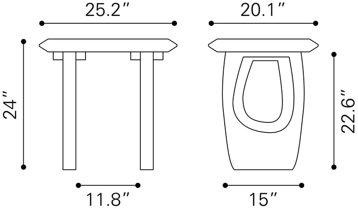Arasan Accent Table Black