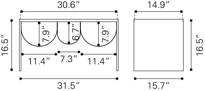 Aveiro Coffee Table Copper & Black