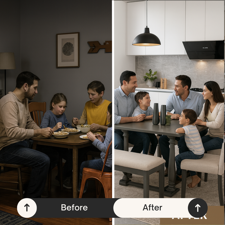 6-Piece Dining Modern 6-Piece Dining Table and Chair Set – Special-Shaped Legs & Foam Cushioned Seats | Dining Room Furniture | Trufairs Table and Chair Set with Special-shaped Legs and Foam-covered Seat Backs&Cushions for Dining Room