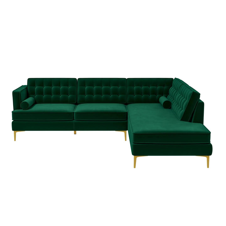 Brooke Sectional Sofa Right Facing Green