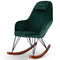 Chloe Mid Century Modern Rocker Livingroom And Bedroom Chair Green