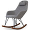 Chloe Mid Century Modern Rocker Livingroom And Bedroom Chair Grey