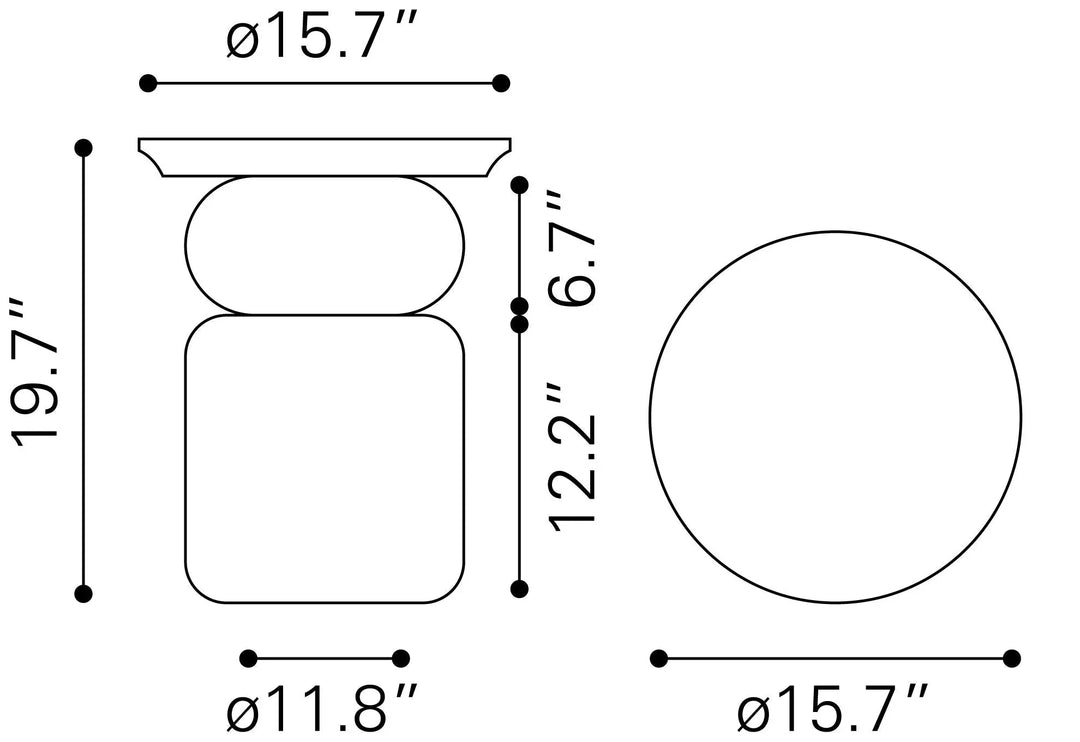 Colombo Side Table Blackc