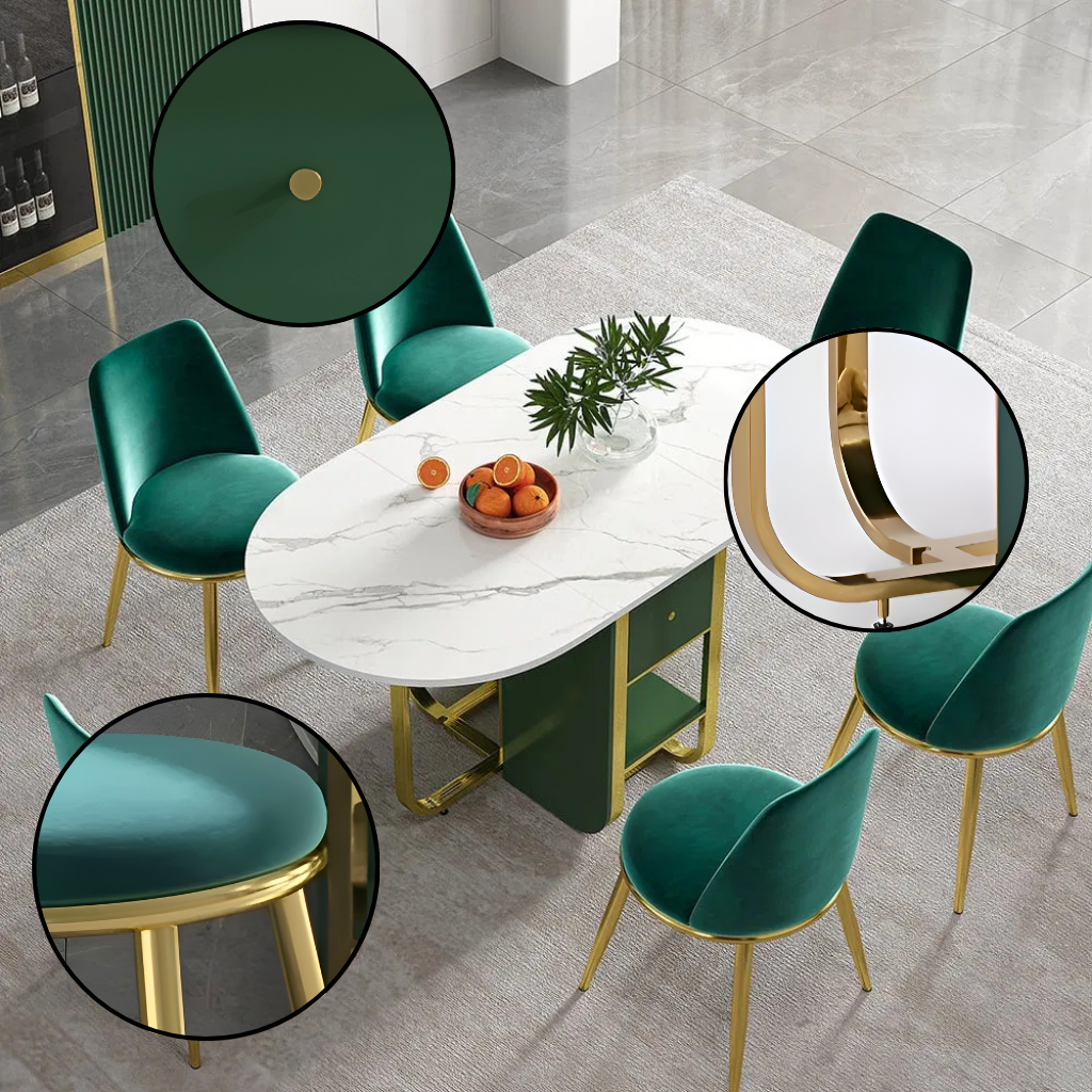 FlexiLeaf Folding Dining Table – Modern Expandable Wood with Storage | 4–6 Seat | Trufairs