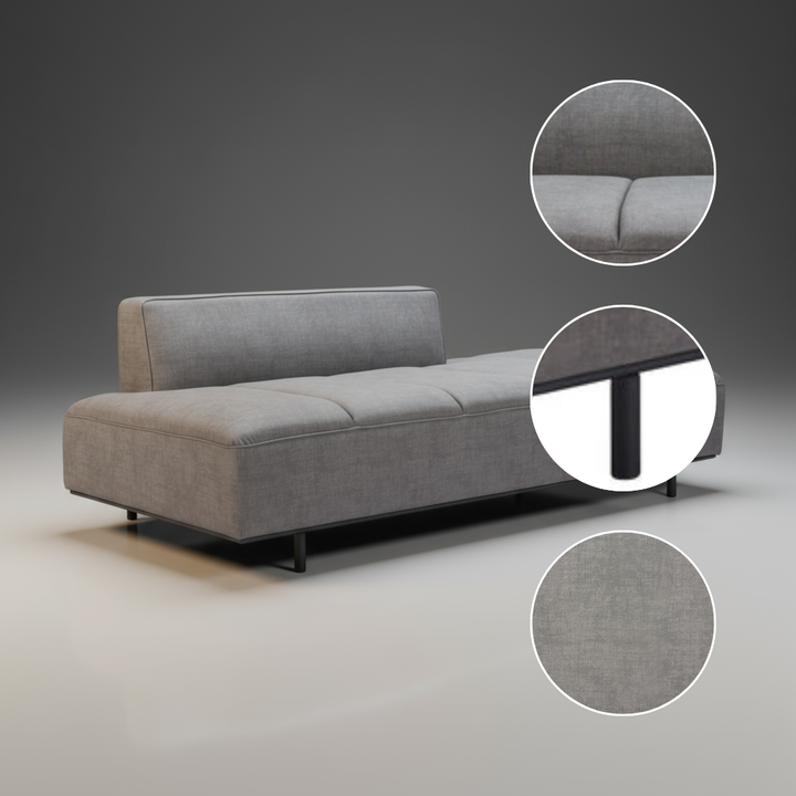 Confection Sofa Gray – Modern Tailored Comfort | Designer Living Room Sofa | Trufairs