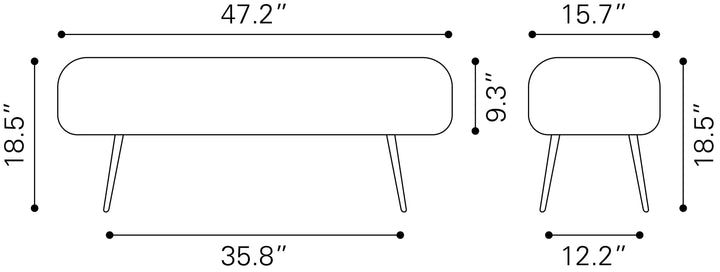 Creek Bench Glitter Black