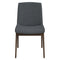 Crystal Dark Grey Fabric Dining Chair (Set Of 2)
