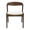 Dakota Solid Wood Cream Velvet Dining Chair (Set Of 2)